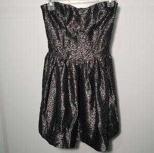 NWT Super Dry 50's Jacquard Luxe Metallic Black Dress Size Small